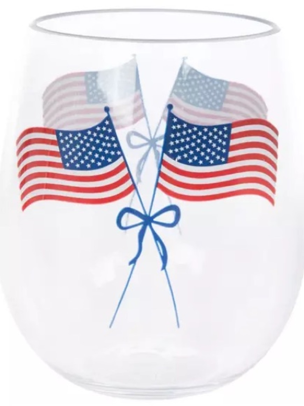 (2) American Flags Stemless Cup